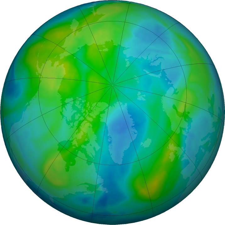 Arctic ozone map for 17 October 2022